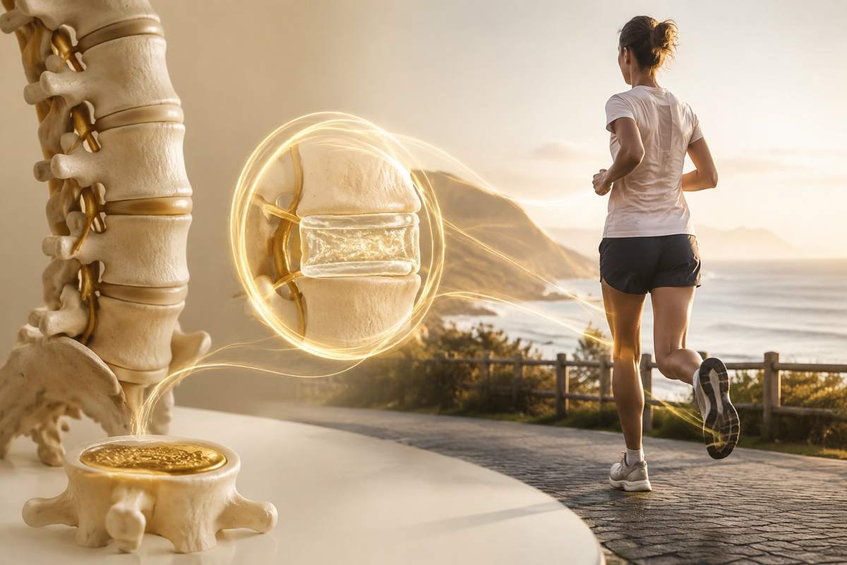 Imagem ilustrativa sobre Hérnia de disco: posso correr? Corrida, impacto e coluna